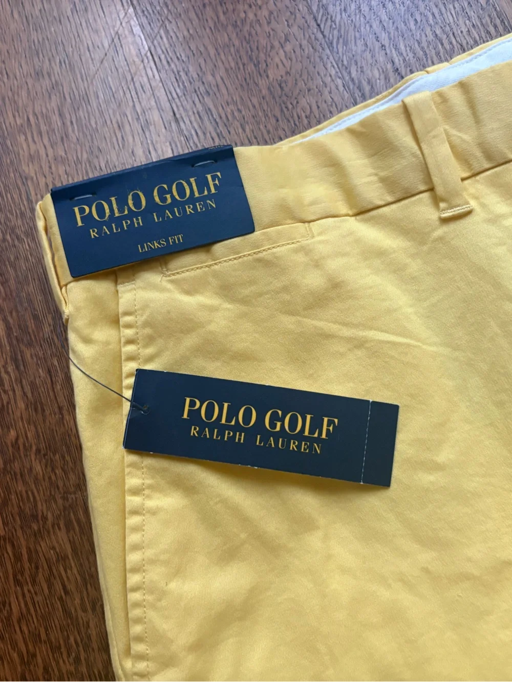 NWT Polo Golf Ralph Lauren Twill Stretch Chino Mens 40 Yellow Golf Shorts 9